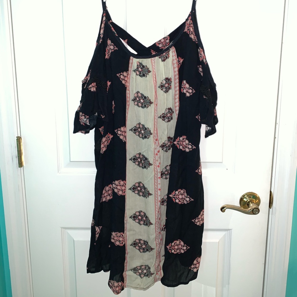 Spaghetti Strap Off The Shoulder Sundress